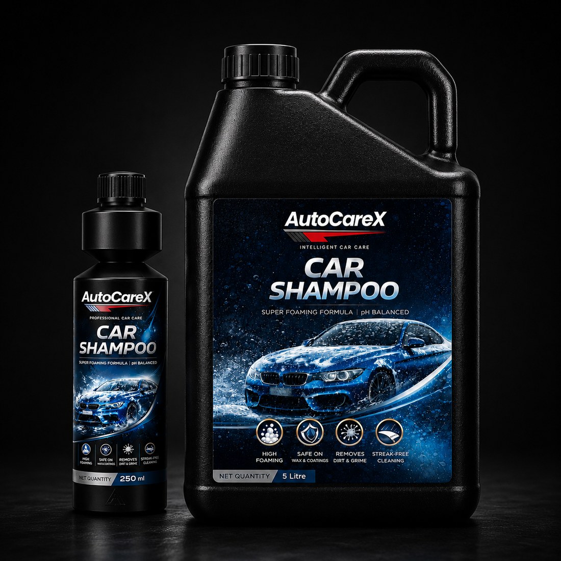 AutoCareX Car Shampoo Refill Pack (250 ml + 5 L)