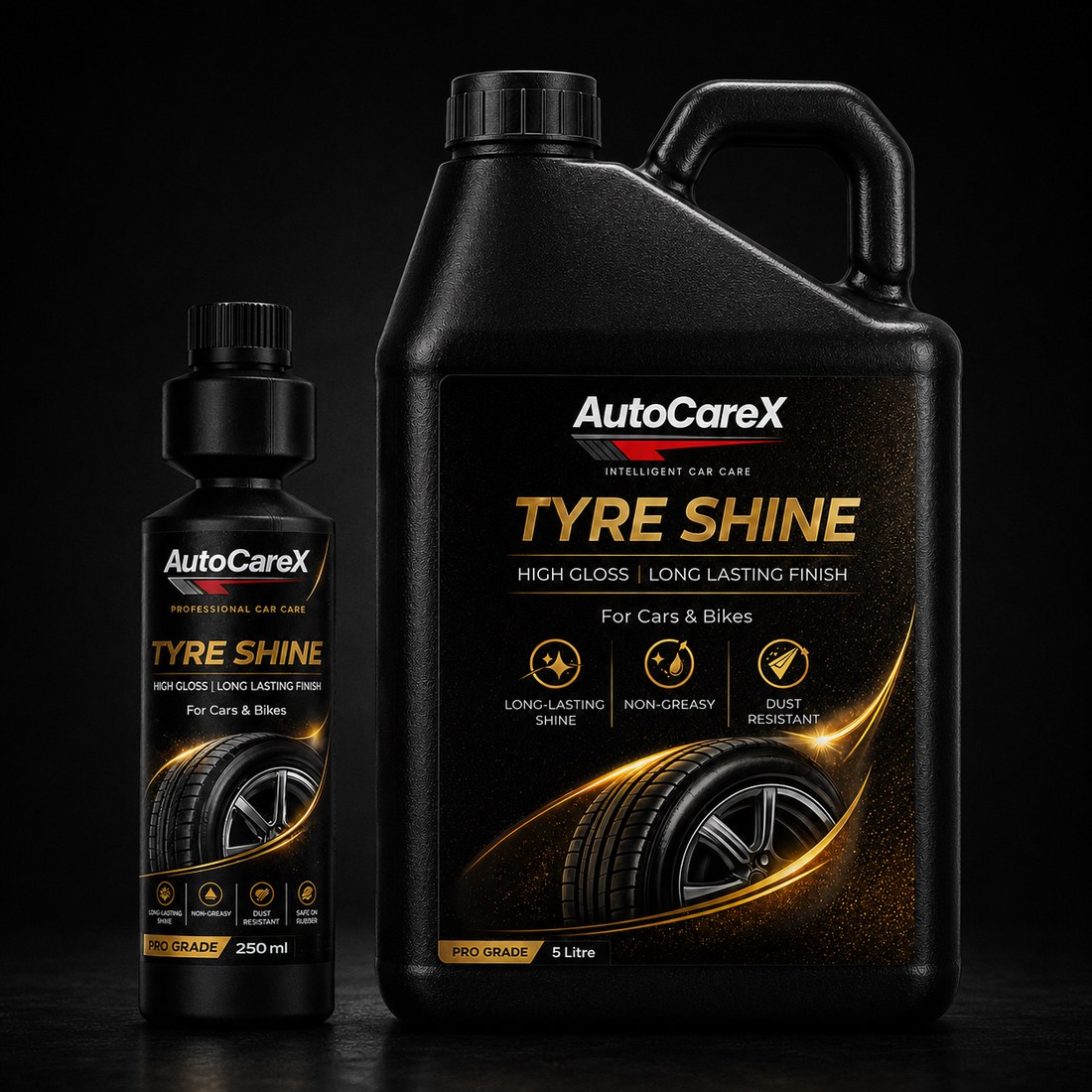 AutoCareX Tyre Shine Refill Pack (250 ml + 5 L)